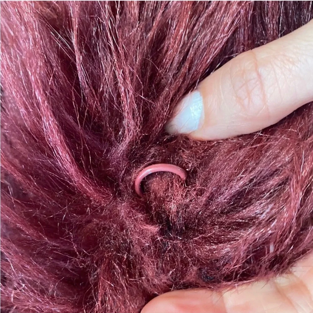 Rachel Zoe upscale wine colored faux fur jacket, 3/4 length 🍷 - Picture 6 of 15